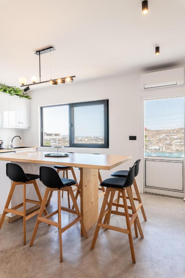 Yalos Mykonos 4 Bedroom Luxury House 5 Minute From Ornos Beach W Sea & Sunset View Mykonos Town Exterior foto
