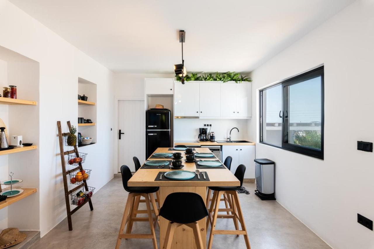 Yalos Mykonos 4 Bedroom Luxury House 5 Minute From Ornos Beach W Sea & Sunset View Mykonos Town Exterior foto