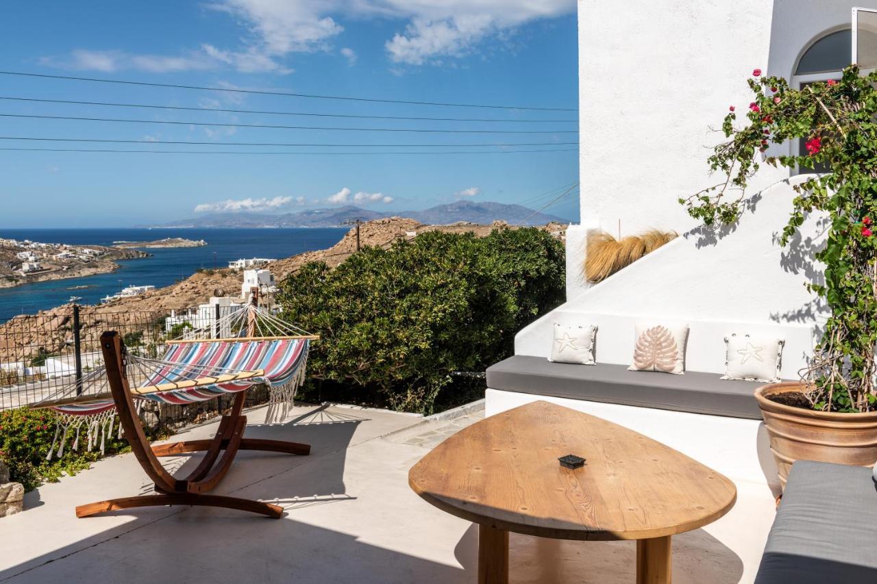 Yalos Mykonos 4 Bedroom Luxury House 5 Minute From Ornos Beach W Sea & Sunset View Mykonos Town Exterior foto